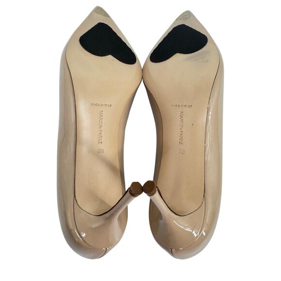 Marion Parke Classic Pump‎ 70 Powder Patent Nude Pointed Pump EU 38 - Picture 10 of 15
